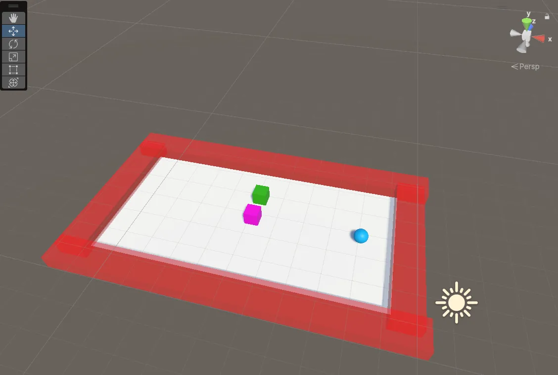 Die Trainingsumgebung in Unity 2